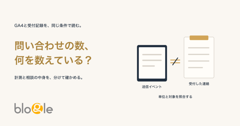 問い合わせの数、何を数えている？送信イベントと受付した連絡の単位と対象を照合する図